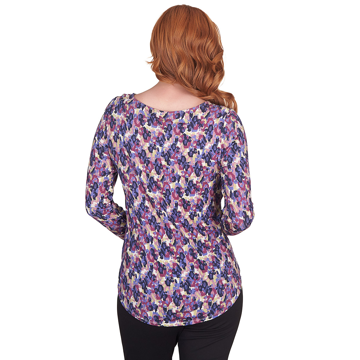 Womens Emaline Key Items Long Sleeve Blur Spots Tee