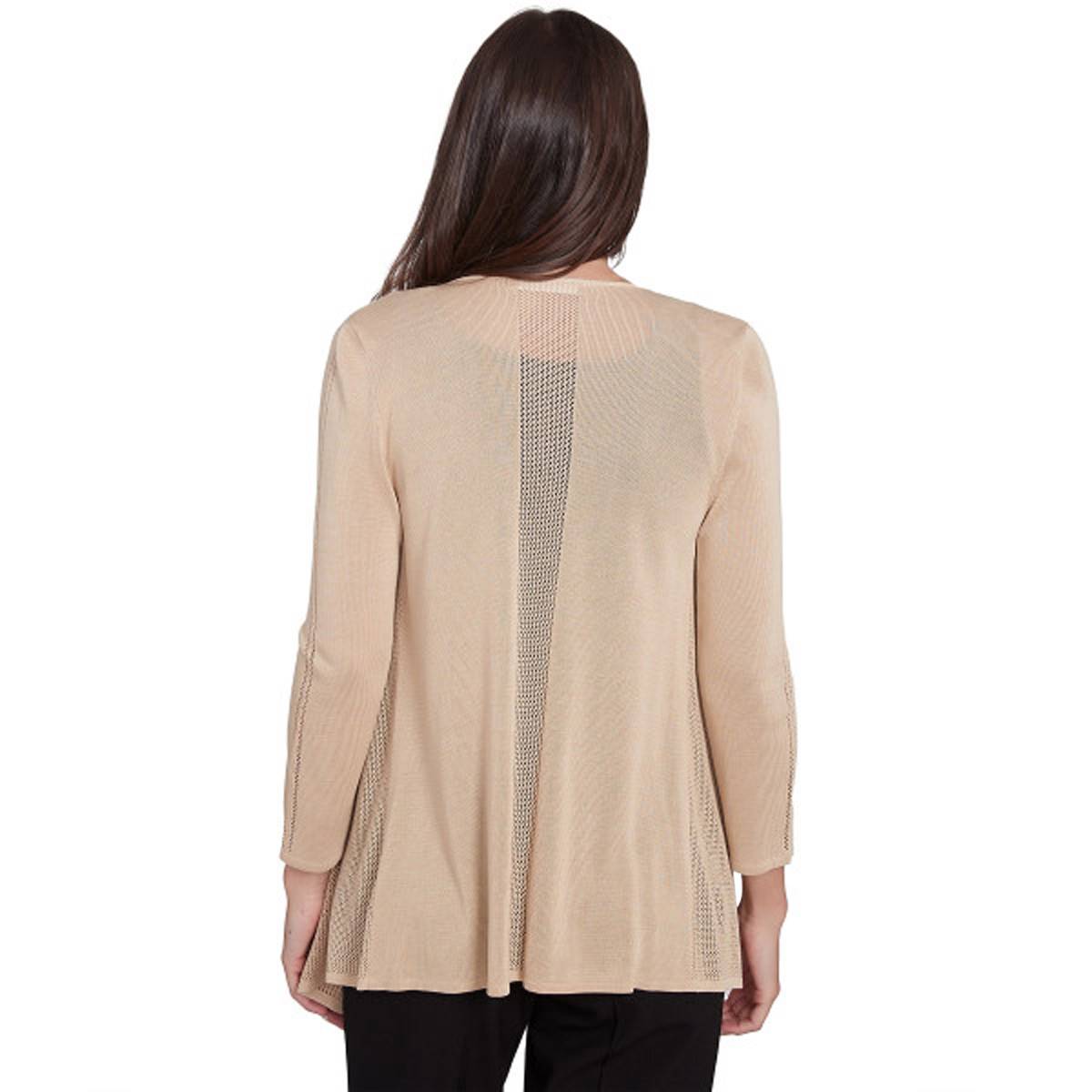 Womens Emaline Key Items 3/4 Sleeve Drape Cozy Cardigan
