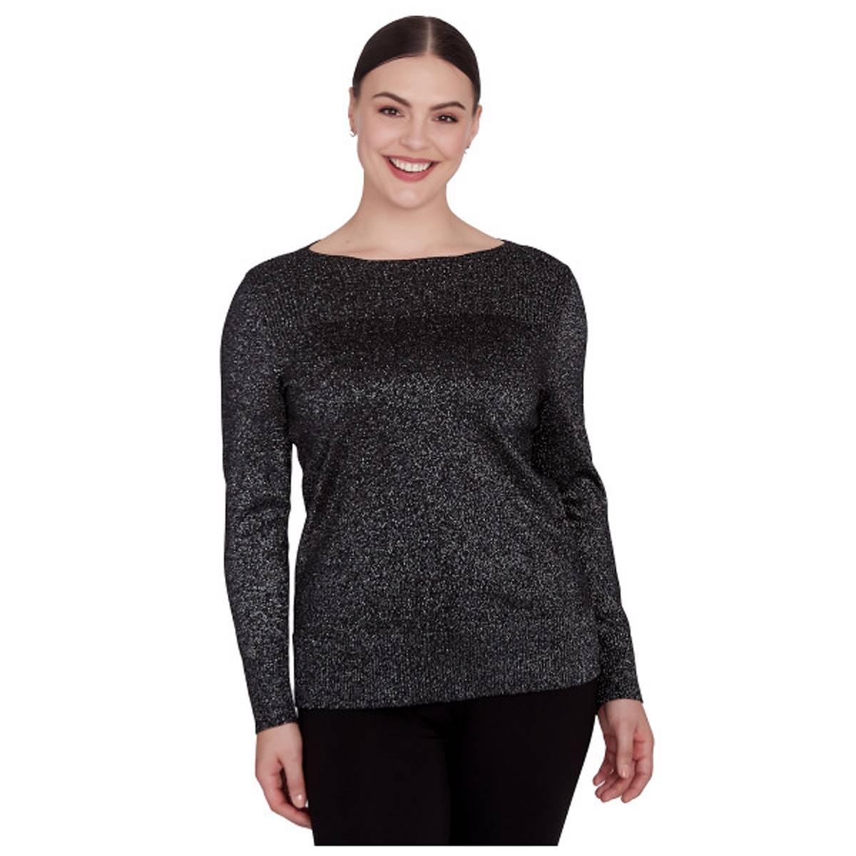 Womens Emaline Special Items Long Sleeve Marled Sweater