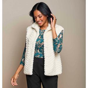 Womens Emaline Feminine Mystique Faux Fur Vest