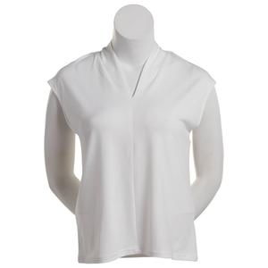 Womens Emaline Essentials Dolman Sleeve V-Neck Crepe Blouse