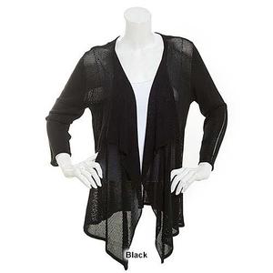 Womens Emaline Essentials 3/4 Sleeve Drape Front Cozy Cardigan alternate view