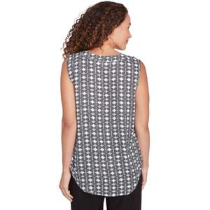 Plus Size Emaline Essentials Sleeveless V-Neck Medallion Blouse alternate view