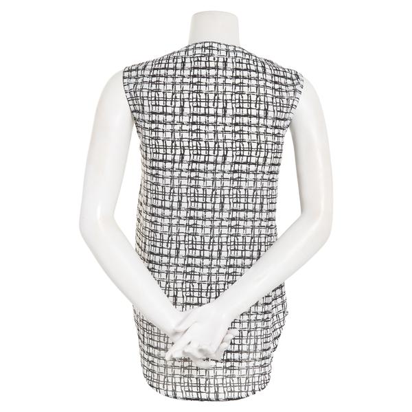 Plus Size Emaline Essentials Sleeveless Brushstroke Check Blouse alternate view