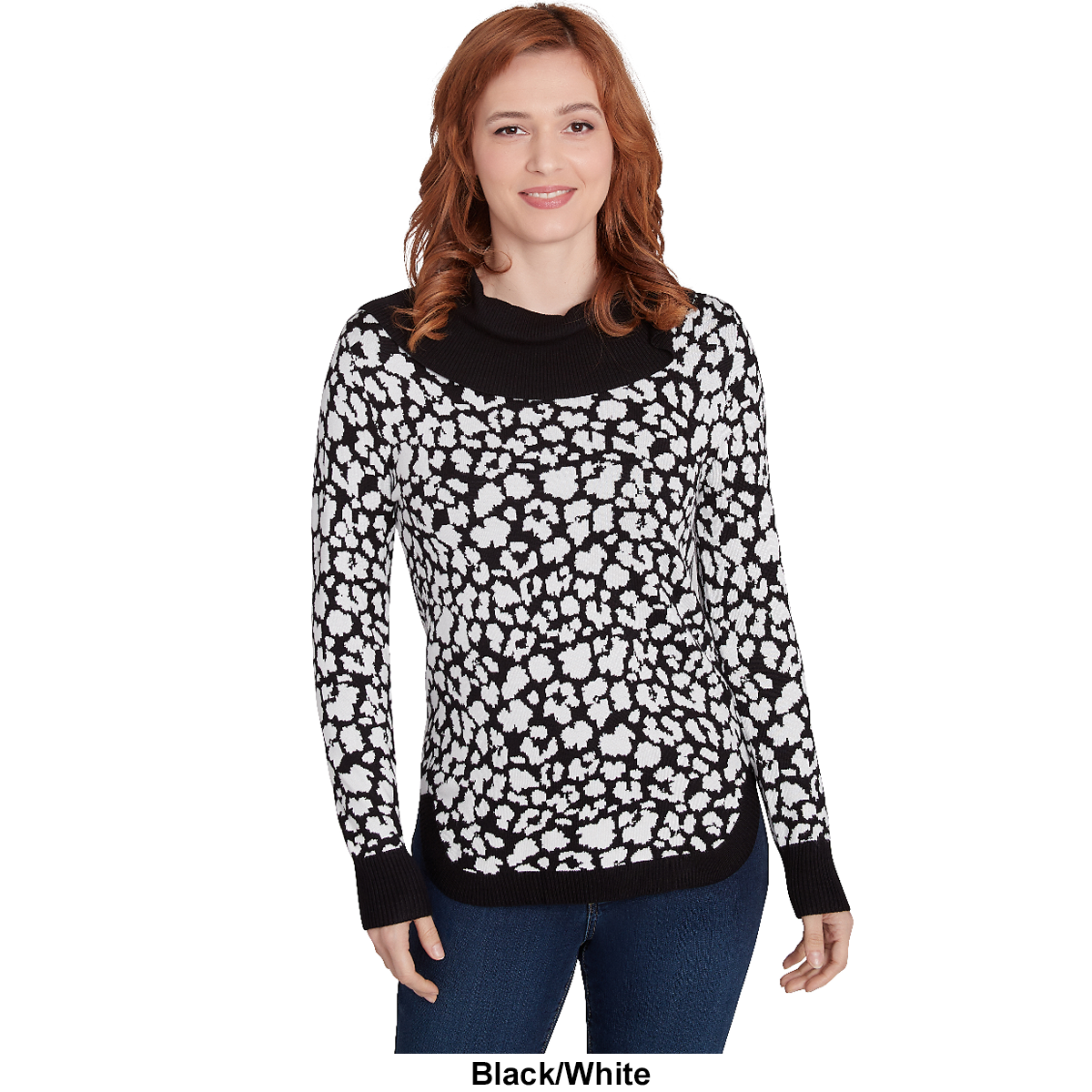 Plus Size Emaline Sweater Essentials Jacquard Animal Sweater