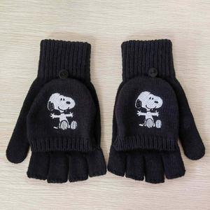 Womens Peanuts Snoopy Fingerless Gloves alternate view