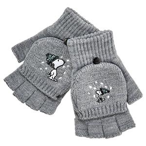 Womens Peanuts(tm) Snoopy Puffer Embroidered Gloves