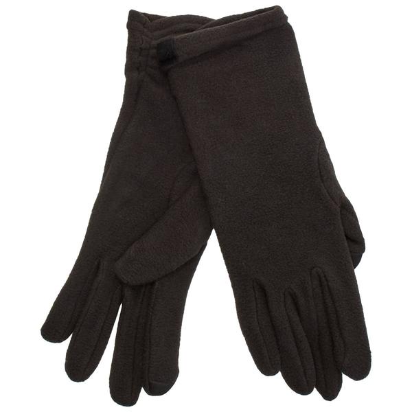 Womens Cuddl Duds(R) Fleece Ruched Touch Screen Gloves