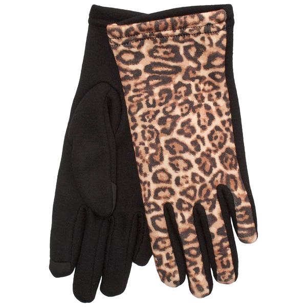 Womens Cuddl Duds(R) Leopard Touch Screen Gloves