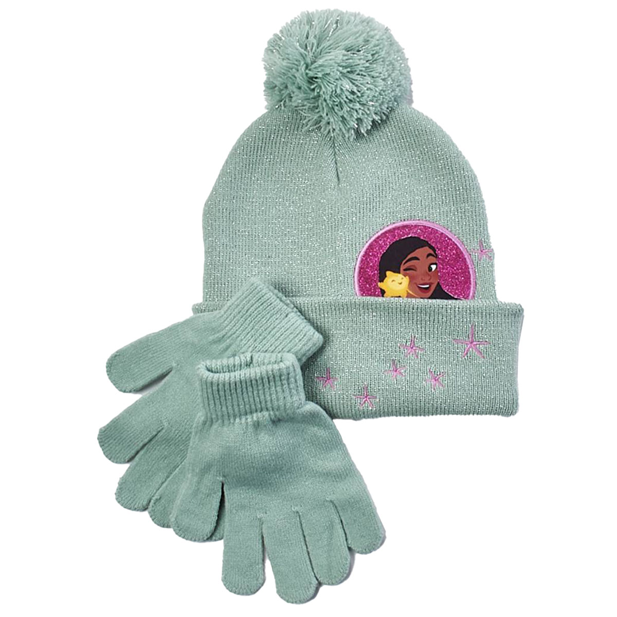 Girls Disney Wish Star Beanie & Gloves Set