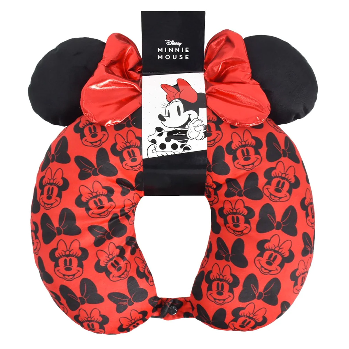 Minnie Mouse Neck Pillow - Red/Black