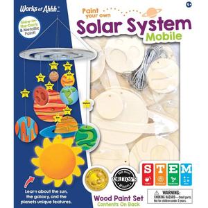 MasterPieces Solar System Mobile Wood Craft & Paint Kit