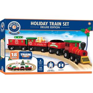 MasterPieces Lionel 18pc. Holiday Wood Toy Train Set