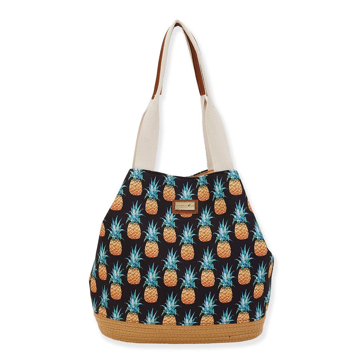 Caribbean Joe Pineapple Canvas Gap Tote