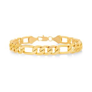 Mens Brass Figaro Chain Bracelet