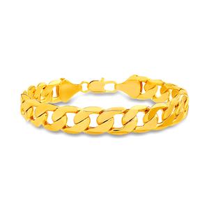 Mens Creed Brass Polished 12mm Curb Chain 8.5in. Bracelet