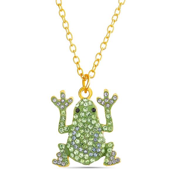 Crystal Kingdom Multi-Color Crystal Frog Pendant Necklace