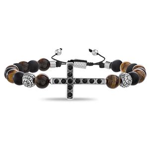 Mens Gentlemen's Classics CZ Multi Bead Bracelet Set