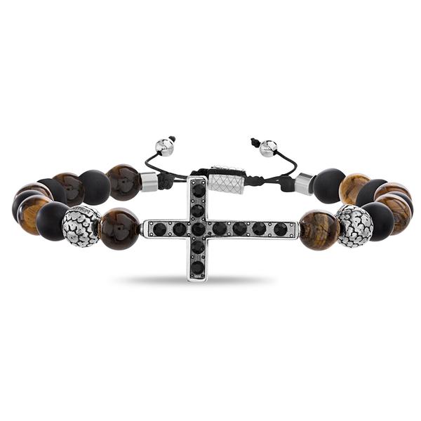 Mens Gentlemen's Classics CZ Multi Bead Bracelet Set