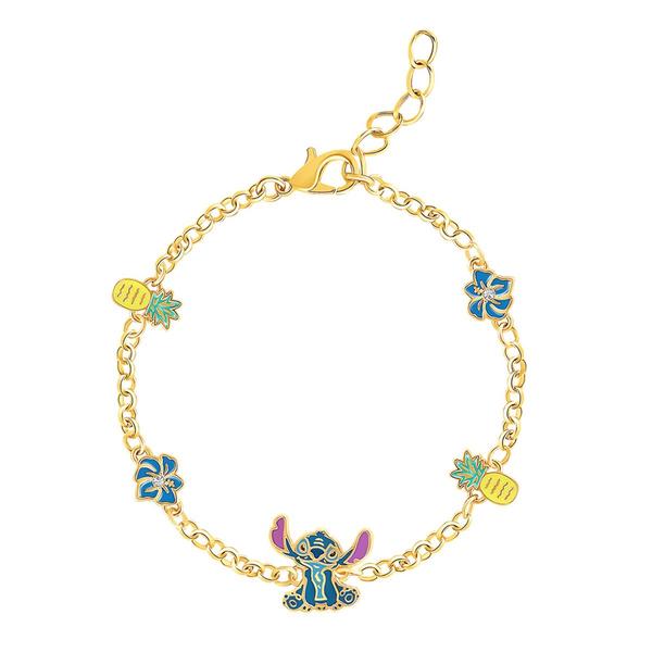 Brass Stitch Charm Link Bracelet