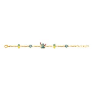 Brass Stitch Charm Link Bracelet alternate view