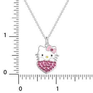 Brass Hello Kitty(R) w/ Heart Crystal Pendant Necklace alternate view