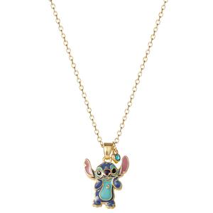 Brass Stitch Pendant Necklace