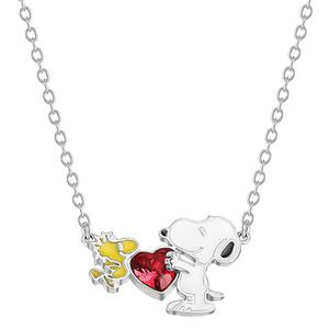 Brass Peanuts(tm) Snoopy & Woodstock Pendant Necklace