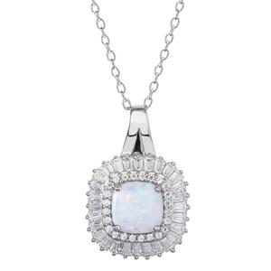 Splendere CZ & Opal Pendant