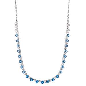 Splendere Sterling Silver Ombre CZ Necklace