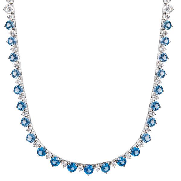 Splendere Sterling Silver Ombre CZ Necklace alternate view