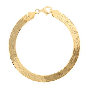 Ellen Tracy Gold Plated Sterling Silver Herringbone Bracelet