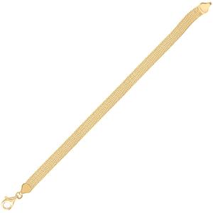 Ellen Tracy Gold Plated Sterling Silver Herringbone Bracelet alternate view