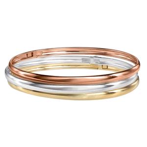 Ellen Tracy Sterling Silver Bangles - Set of 3