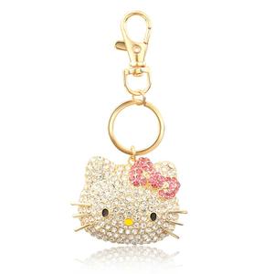 Sanrio Hello Kitty(R) Face 3D Multi Color Pave Crystal Keychain