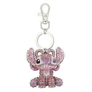 Disney Angel 3D Pave Multi Color Keychain with Lobster Clip
