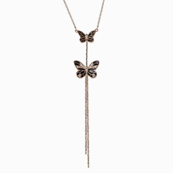 Jessica Simpson Double Butterfly Pendant Y-Necklace
