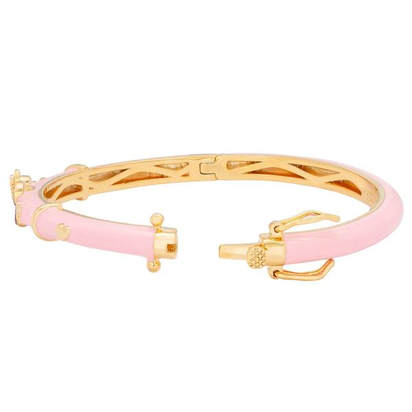 Disney Yellow Gold Plated Pink Minnie Mouse Bangle Bracelet alternate view