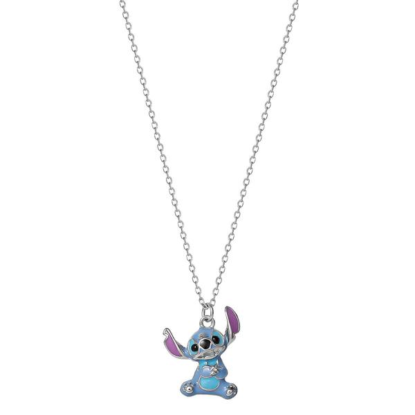 Disney Stitch Sterling Silver Enamel Pendant Necklace alternate view