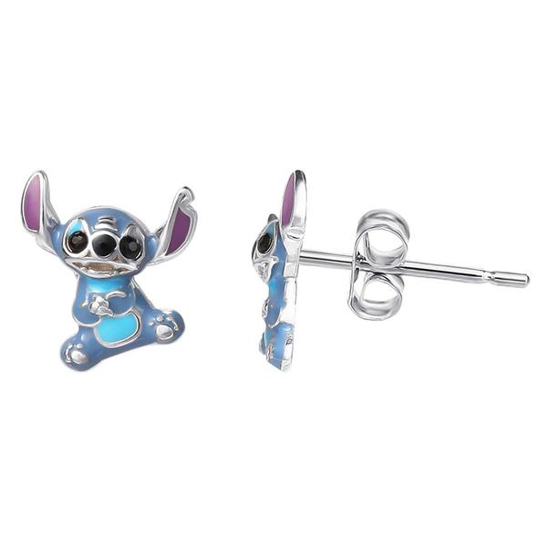 Disney Stitch Sterling Silver Enamel Stud Earrings