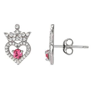 Disney Princess Sterling Silver CZ Stud Earrings