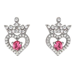 Disney Princess Sterling Silver CZ Stud Earrings alternate view