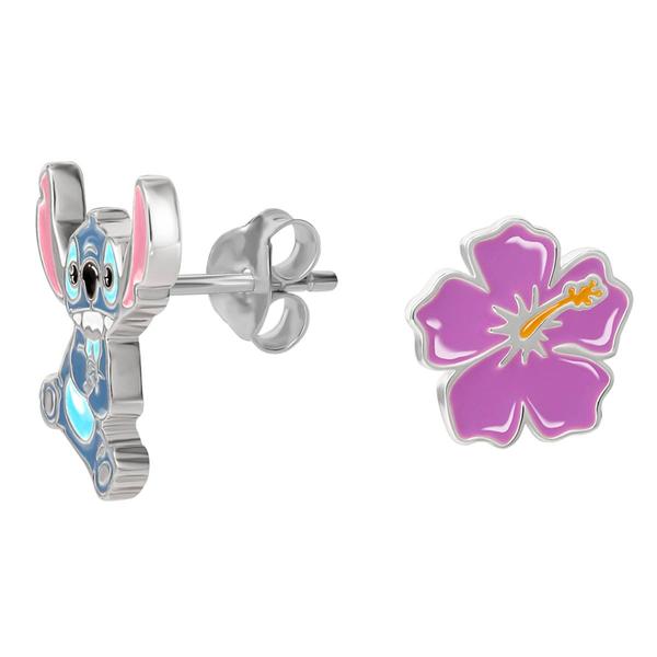 Disney Stitch Sterling Silver Mismatched Stud Earrings alternate view