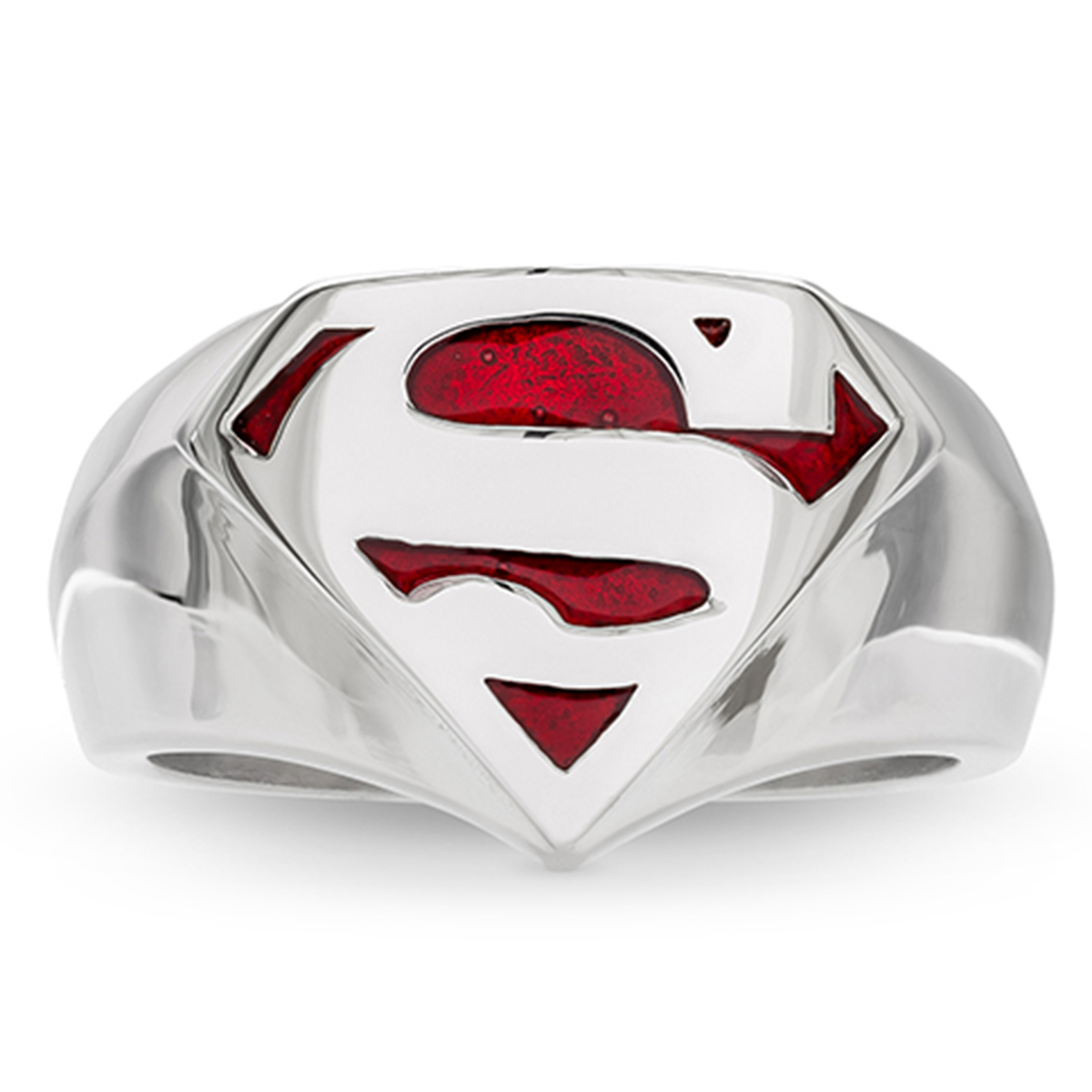 Mens Gentlemans Classics(tm) Red Enamel Superman(tm) Ring
