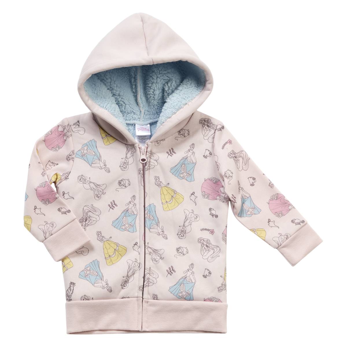 Toddler Girl Disney(R) Princess Sherpa Zip Hoodie