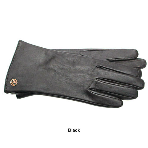 Womens Adrienne Vittadini Cashmere Blend Leather Gloves