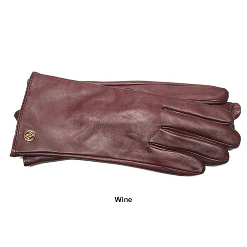 Womens Adrienne Vittadini Cashmere Blend Leather Gloves