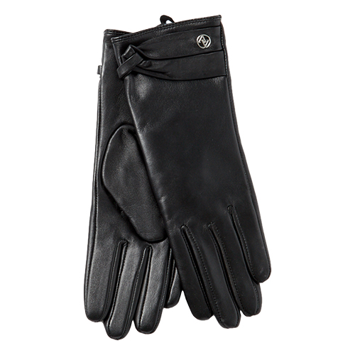 Womens Adrienne Vittadini  Leather Gloves With Leather Loop
