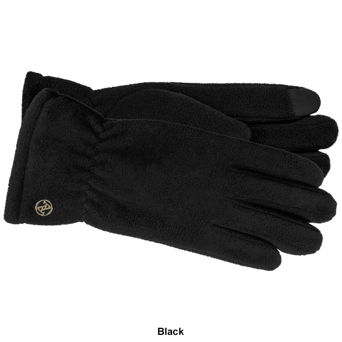 Womens Adrienne Vittadini Fleece Gloves With Elastic At Wrist