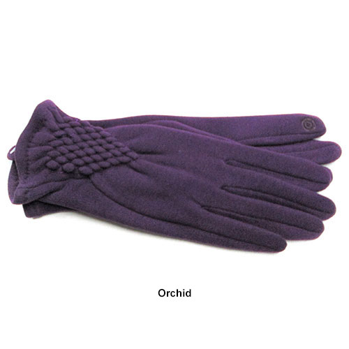 Womens Adrienne Vittadini Stretch Ruched Touchscreen Gloves